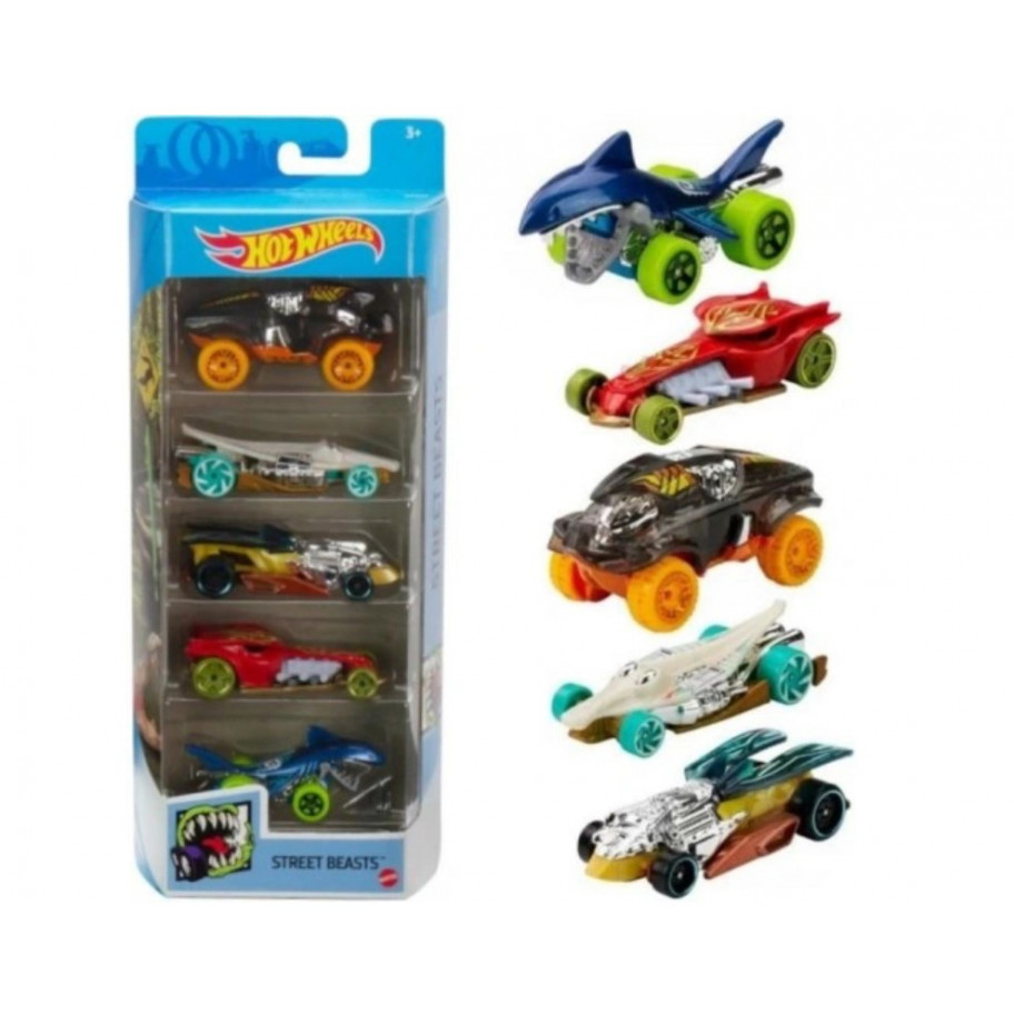 Набор из 5 машинок Хот Вилс Уличные Звери Hot Wheels Street Beasts Mattel GTN49