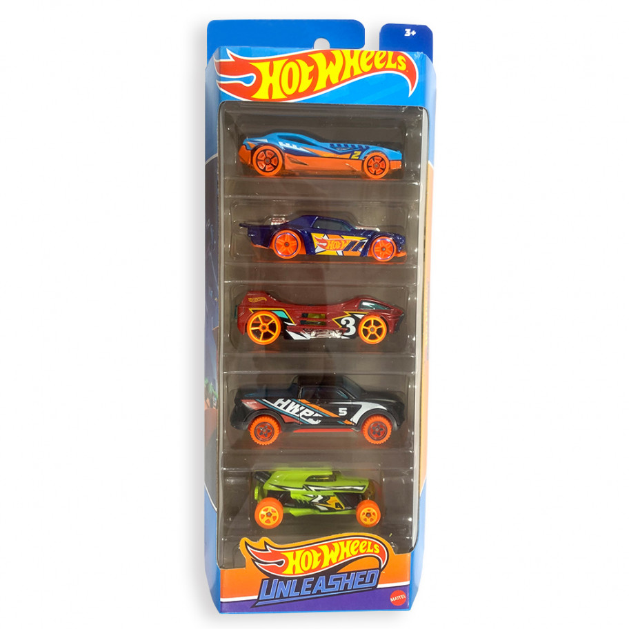 Набір з 5 машинок Хот Вілс Випусти Звіра Hot Wheels Unleashed Mattel HFV79