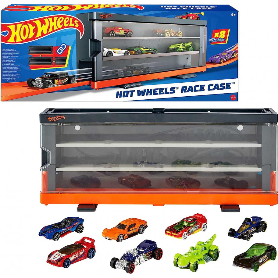 Набір Вітрина 8 машинок Хот Вілс Hot Wheels Race Case Mattel HFC89