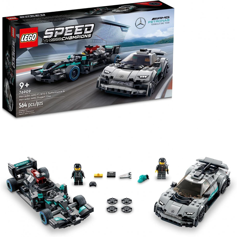 Конструктор Лего Чемпионы Скорости 564 детали Speed Champions Mercedes-AMG F1 W12 E LEGO 76909