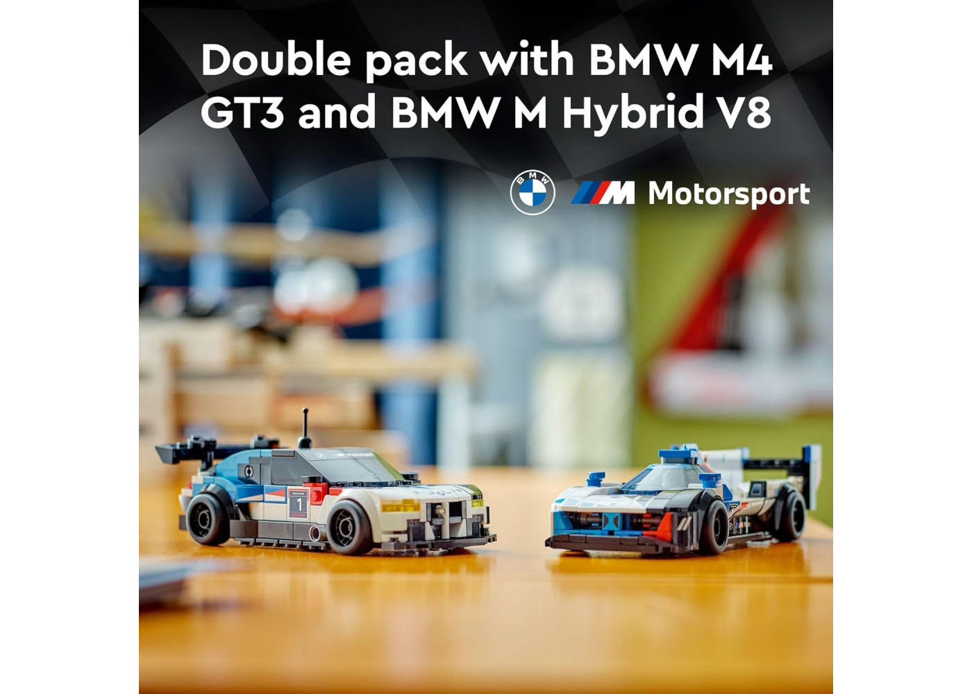 Конструктор Гоночные Автомобили Лего БМВ 676 деталей Speed ​​Champions BMW M4 GT3 BMW M Hybrid V8 LEGO 76922