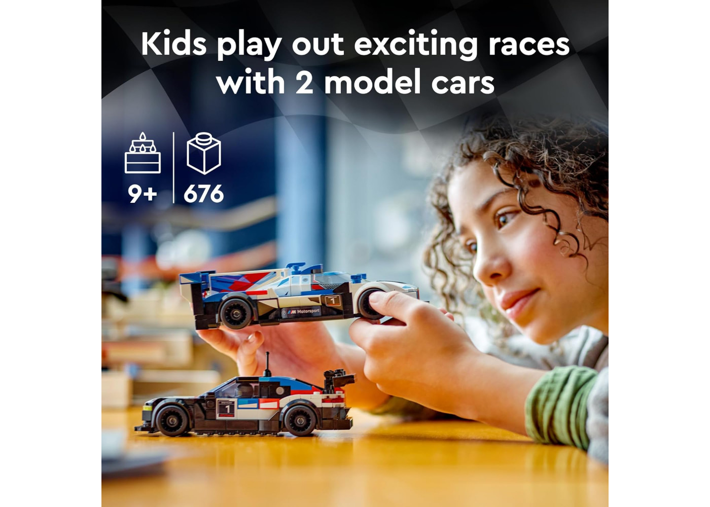 Конструктор Гоночные Автомобили Лего БМВ 676 деталей Speed ​​Champions BMW M4 GT3 BMW M Hybrid V8 LEGO 76922