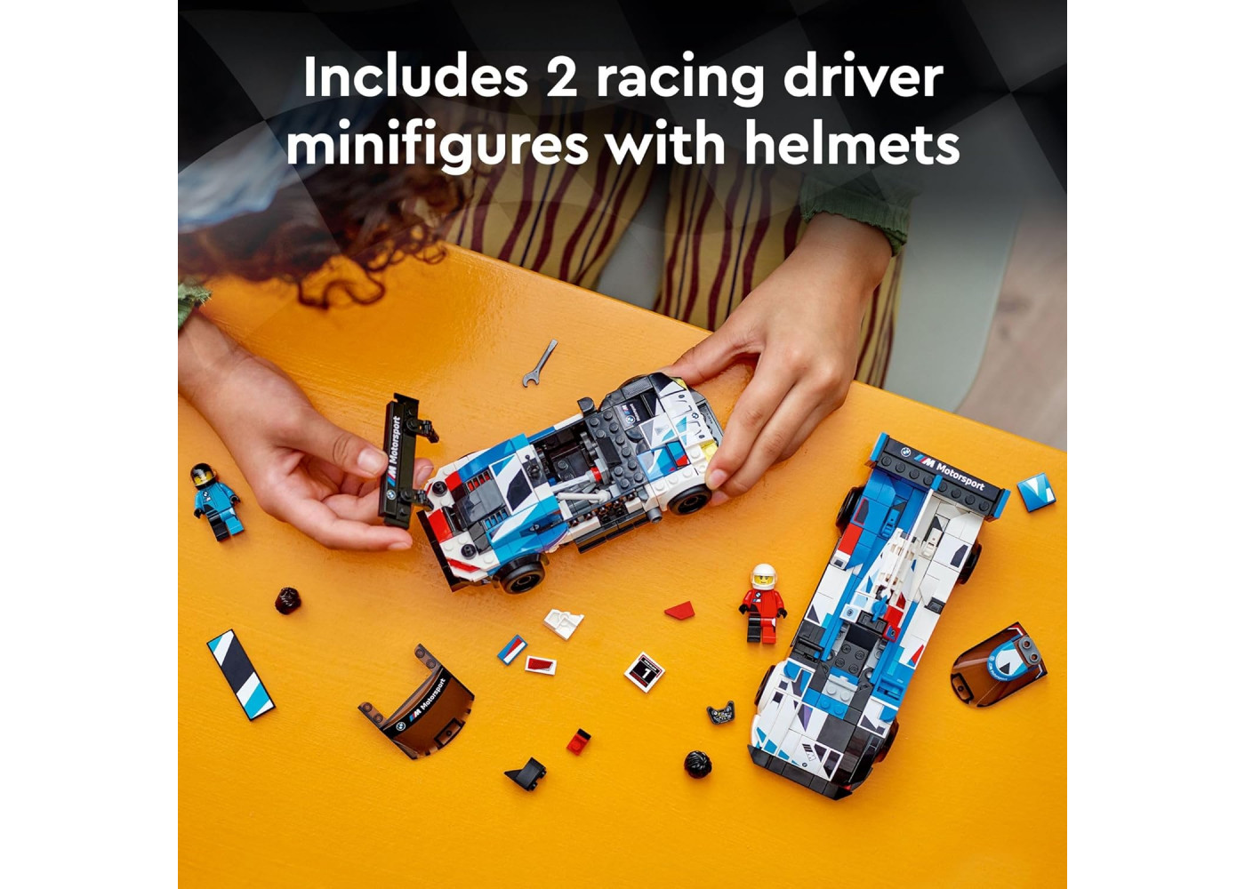 Конструктор Гоночные Автомобили Лего БМВ 676 деталей Speed ​​Champions BMW M4 GT3 BMW M Hybrid V8 LEGO 76922