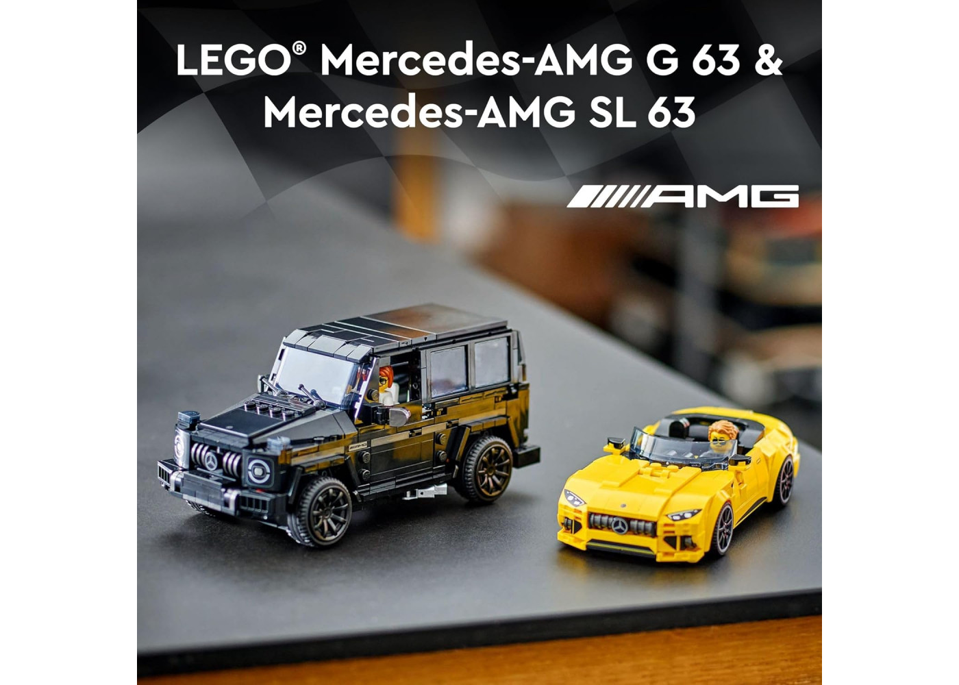 Конструктор Лего Чемпионы Мерседес 806 деталей Speed Champions Mercedes-AMG G63 Mercedes-AMG SL63 LEGO 76924