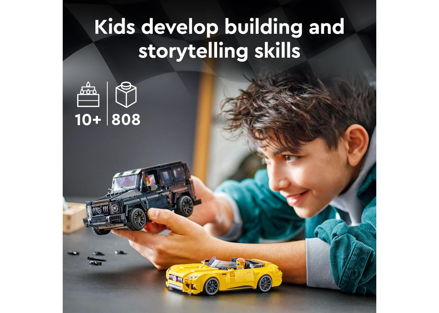 Конструктор Лего Чемпионы Мерседес 806 деталей Speed Champions Mercedes-AMG G63 Mercedes-AMG SL63 LEGO 76924