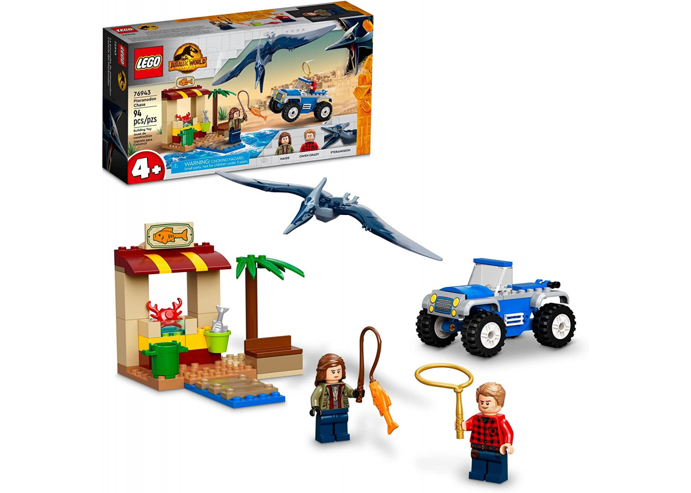Конструктор Лего Динозавр Птеранодон Чейз Lego Jurassic World Pteranodon Chase 76943