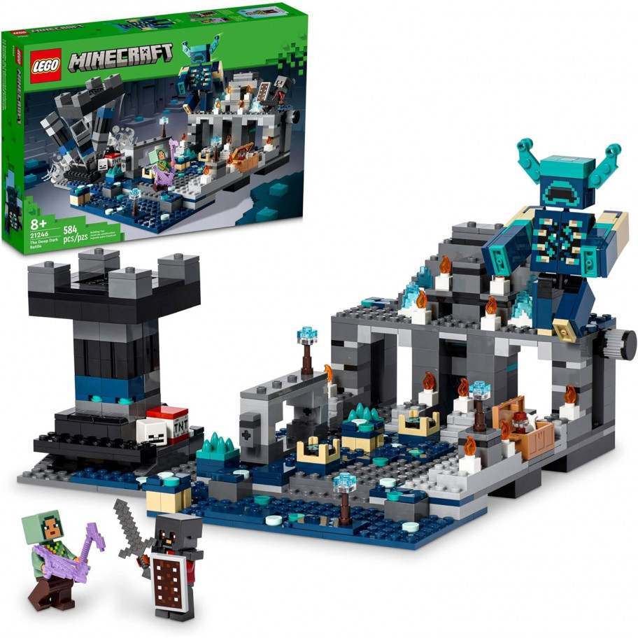 Конструктор Лего Майнкрафт Битва в глибинній темряві 584 деталі Minecraft The Deep Dark Battle LEGO 21246