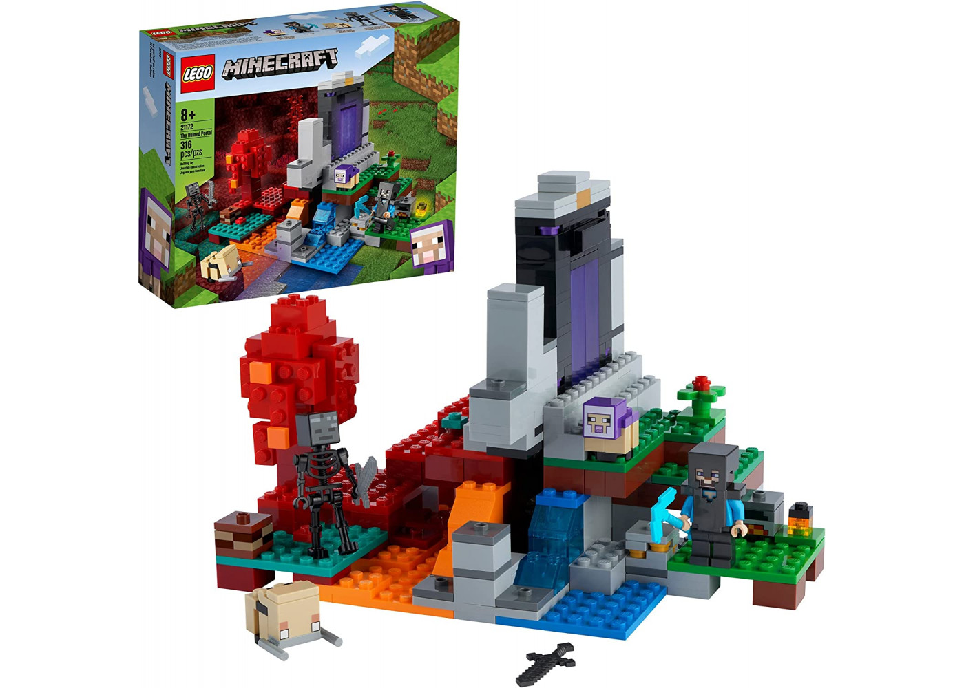 Конструктор Лего Майнкрафт Зруйнований Портал Lego Minecraft The Ruined Portal 21172