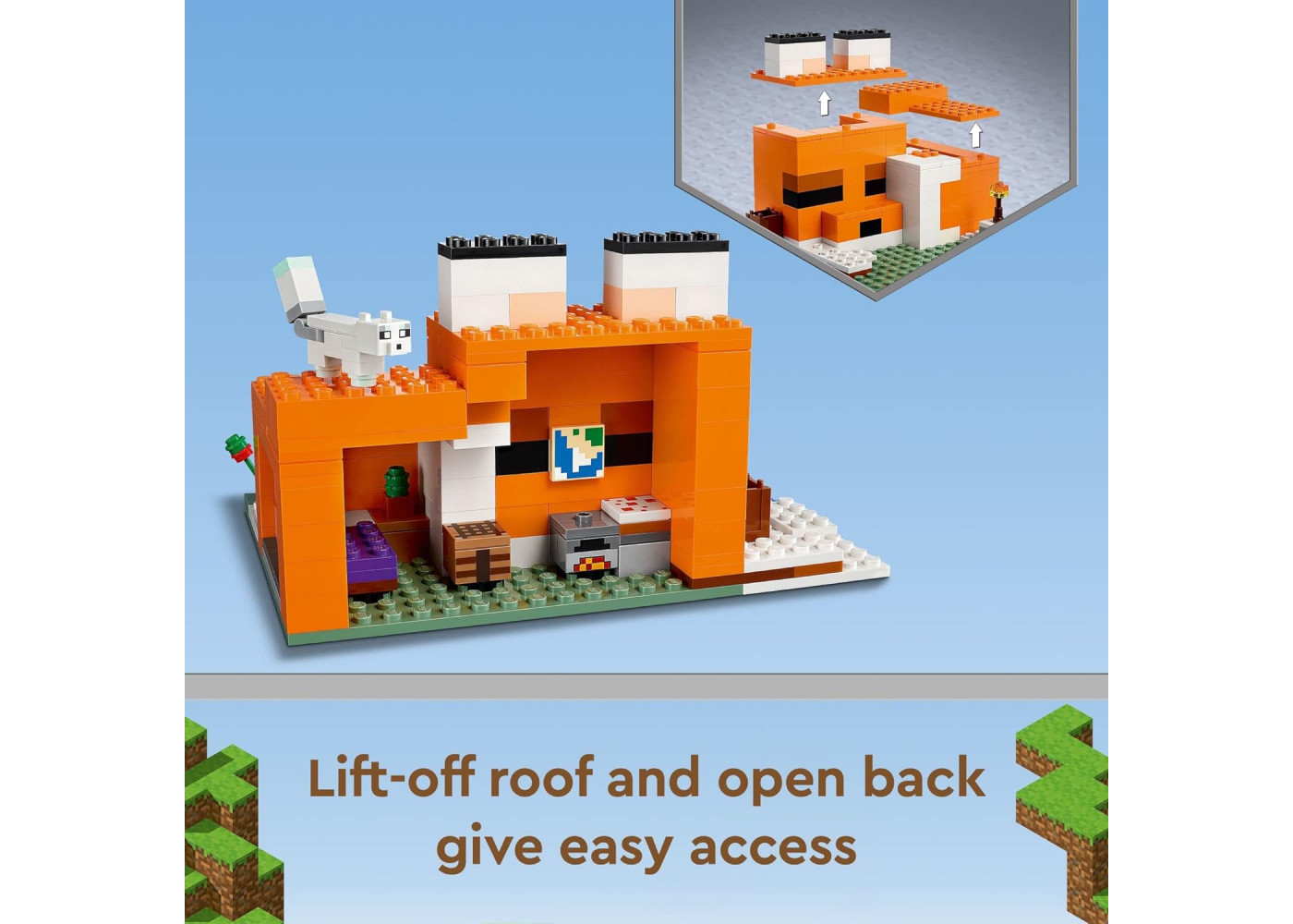 Конструктор Лего Майнкрафт Лисья Хижина Lego Minecraft Fox Lodge House Lego 21178