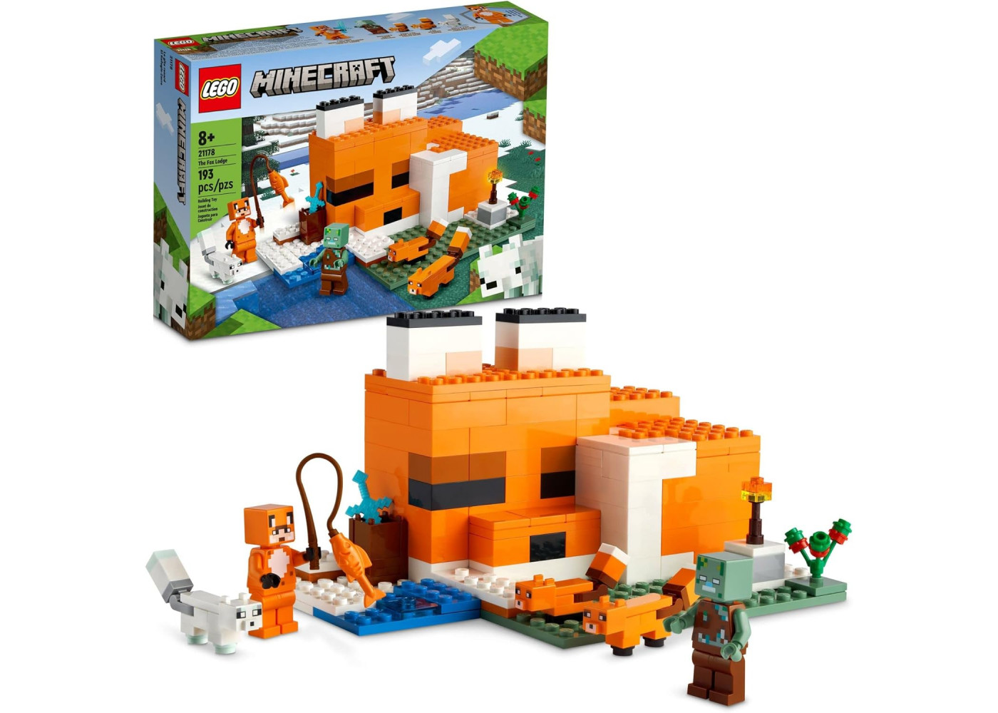 Конструктор Лего Майнкрафт Лисья Хижина Lego Minecraft Fox Lodge House Lego 21178