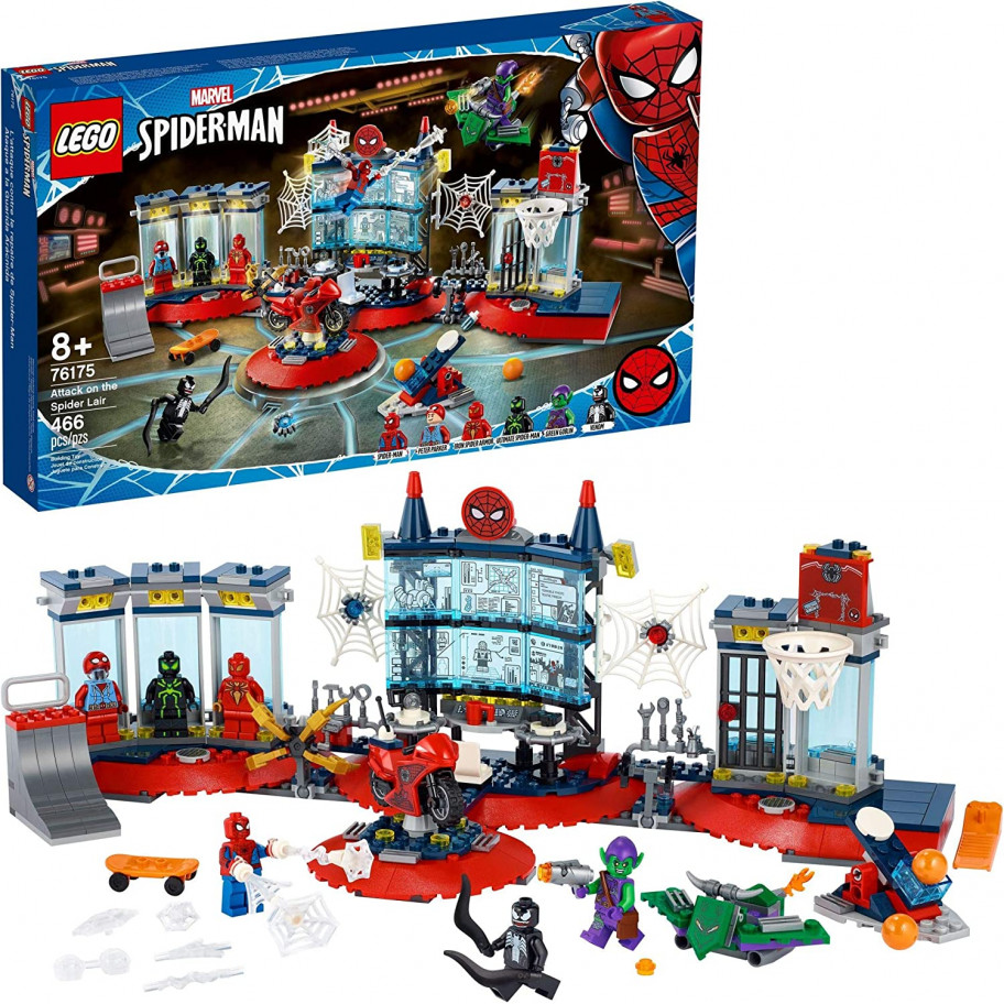 Конструктор Лего Марвел Атака на Логово Человека Паука Lego Marvel Spider-Man Attack on The Spider Lair 76175