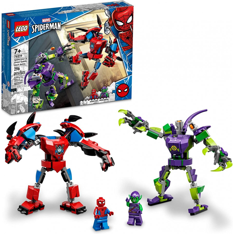 Конструктор Лего Марвел Человек Паук и Зелёный гооблин Lego Marvel Spider-Man & Green Goblin 76219