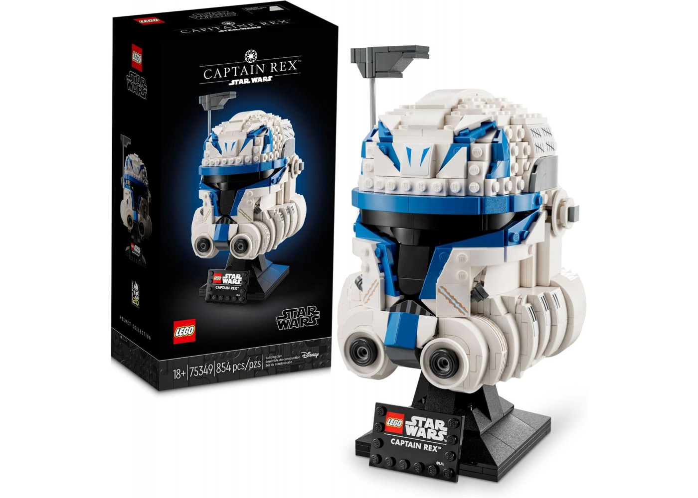Конструктор Лего Шолом Капітана Рекса Зоряні Війни 854 дет Star Wars Captain Rex Helmet LEGO 75349