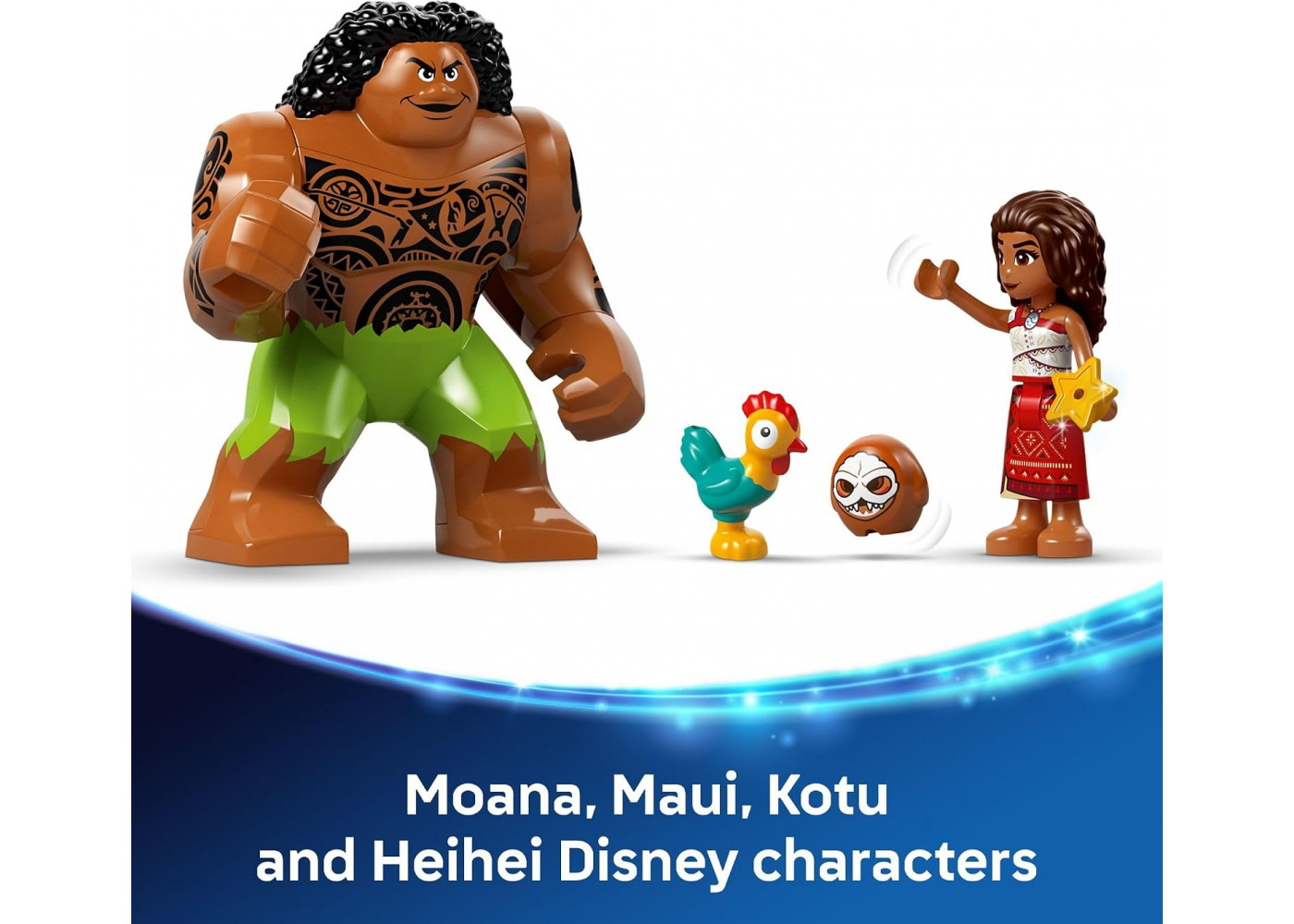 Конструктор Лего Моана 2 Баржа Какамора 572 деталей Disney Moana 2 Kakamora Barge Lego 43258
