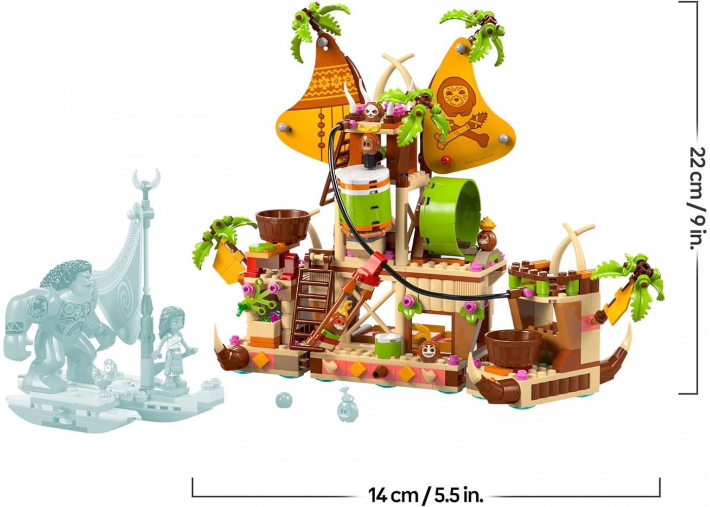 Конструктор Лего Моана 2 Баржа Какамора 572 деталей Disney Moana 2 Kakamora Barge Lego 43258