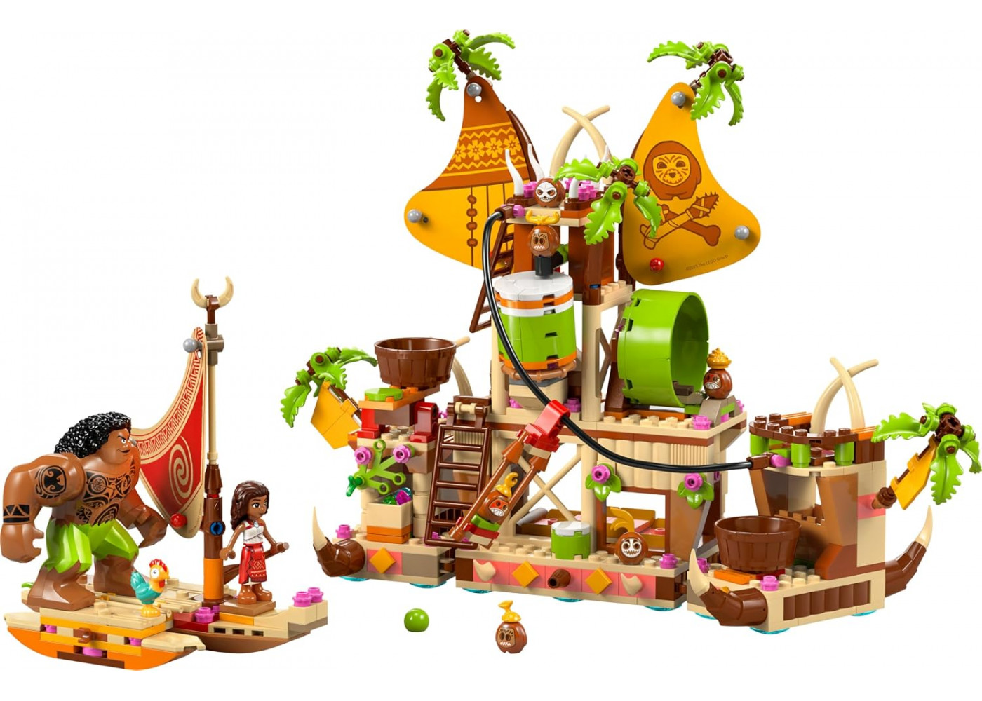 Конструктор Лего Моана 2 Баржа Какамора 572 деталей Disney Moana 2 Kakamora Barge Lego 43258