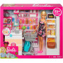 Набор Барби магазин Barbie Doll Grocery Store with Rolling Cart Mattel FRP01