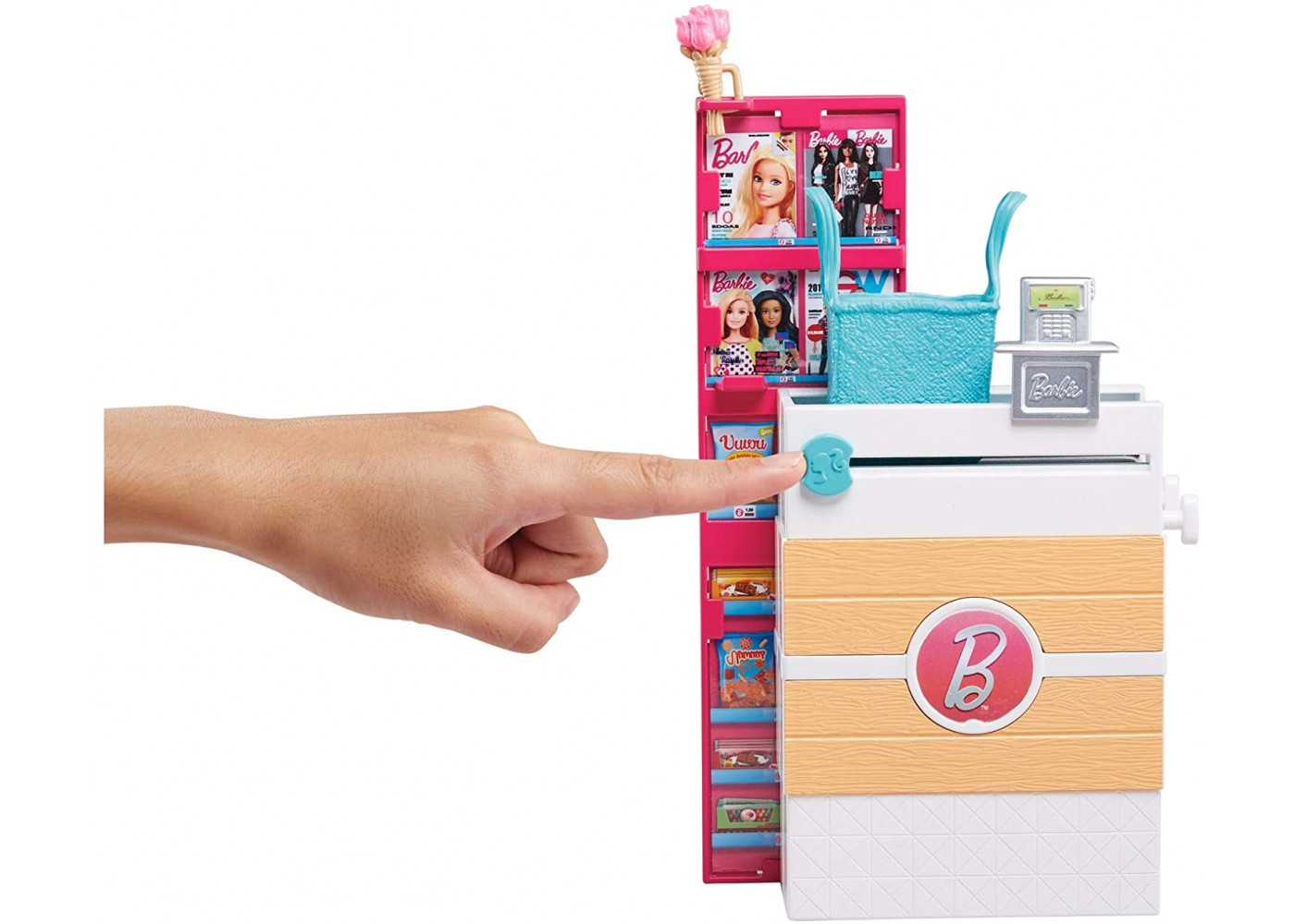 Набор Барби магазин Barbie Doll Grocery Store with Rolling Cart Mattel FRP01