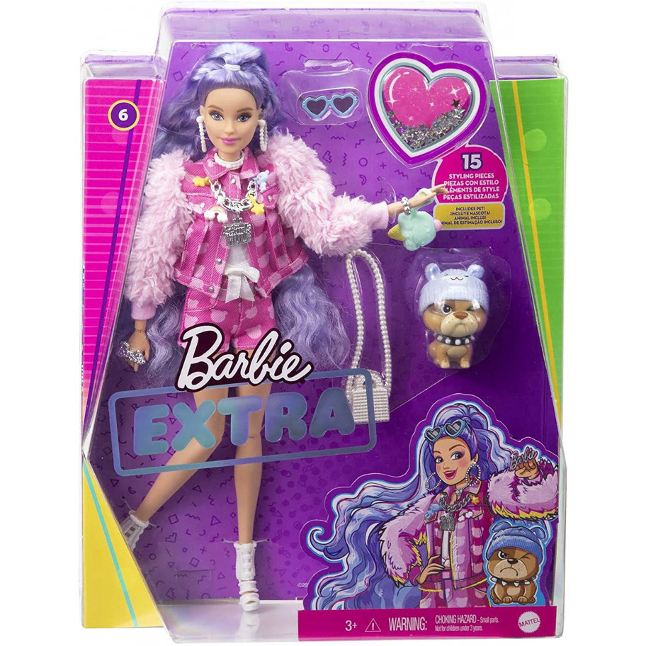 Кукла Барби Экстра Стильная Модница с собачкой Barbie Extra With a Dog Mattel GXF08