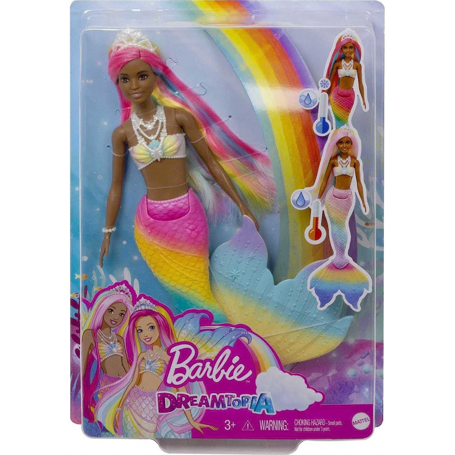 Лялька Барбі Русалочка Змінює Колір Barbie Dreamtopia Rainbow Magic Mermaid Doll Mattel GTF90