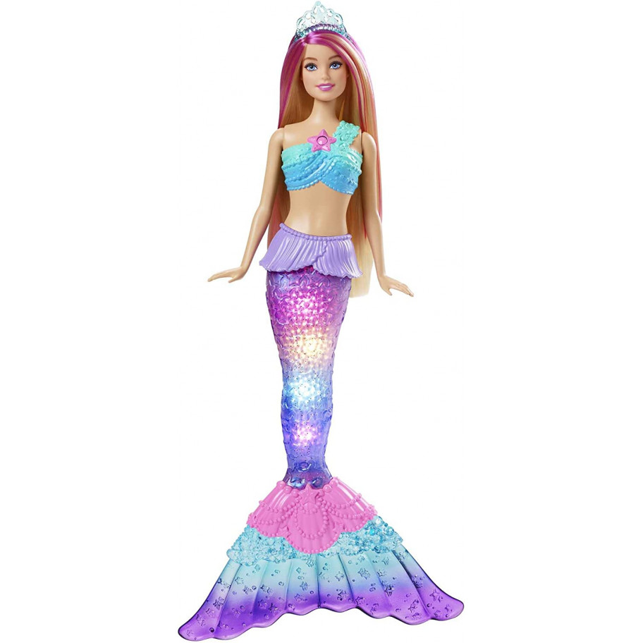 Лялька Барбі Русалочка з світловими ефектами Barbie Dreamtopia Light-Up Tail Mermaid Doll Mattel HDJ36