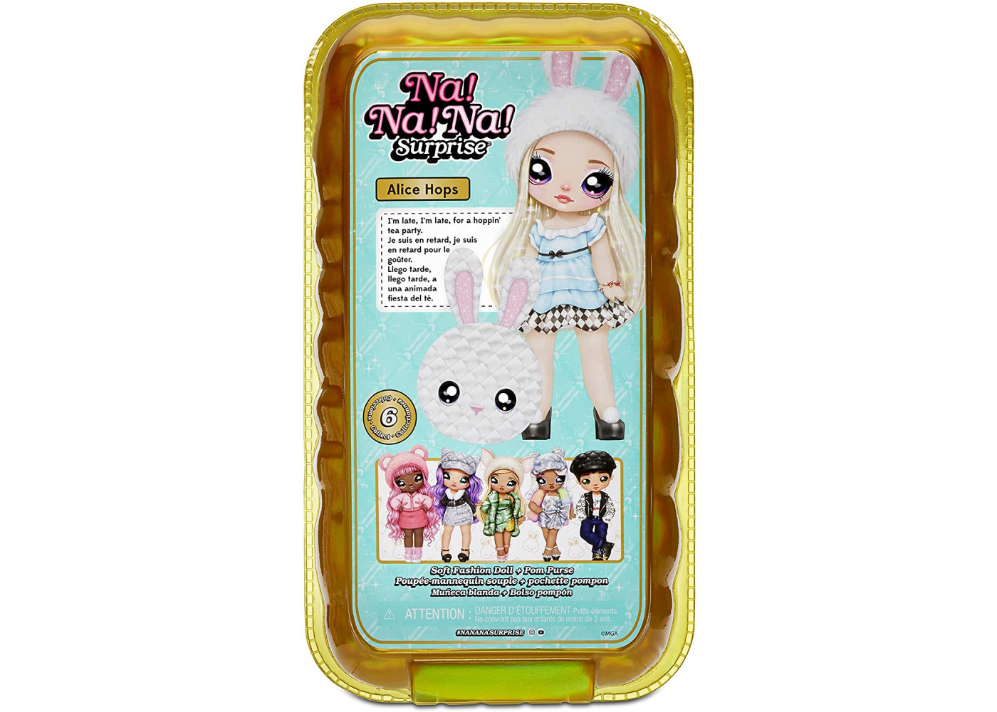 Игровой набор-сюрприз Na Na Na Кукла Элис Хопс с Блестящим Кошельком 2в1 Surprise Alice Hops MGA 575368