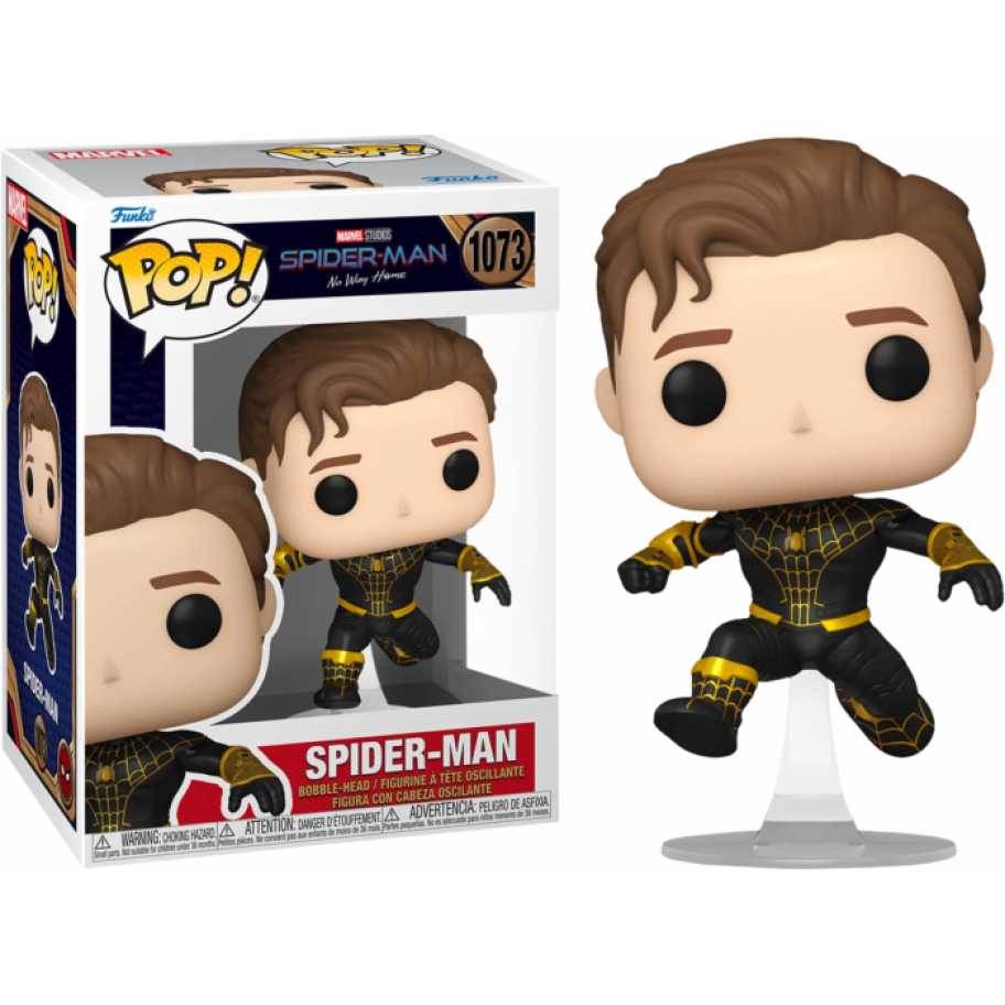 Фігурка Фанко Павук без маски №1073 Spider-Man Unmasked Black Suit Marvel AAA Anime Exclusive Funko 65038