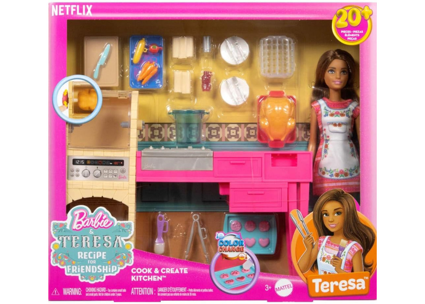 Кухонний Набір з Лялькою Барбі Тереза Barbie Teresa Mattel JCT06