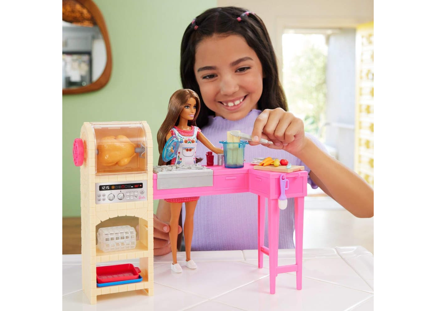 Кухонний Набір з Лялькою Барбі Тереза Barbie Teresa Mattel JCT06