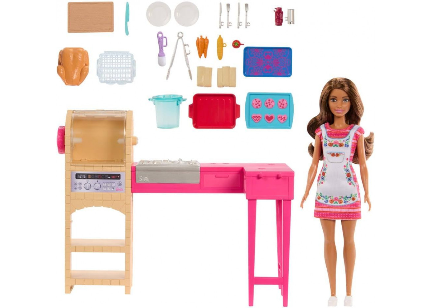 Кухонний Набір з Лялькою Барбі Тереза Barbie Teresa Mattel JCT06