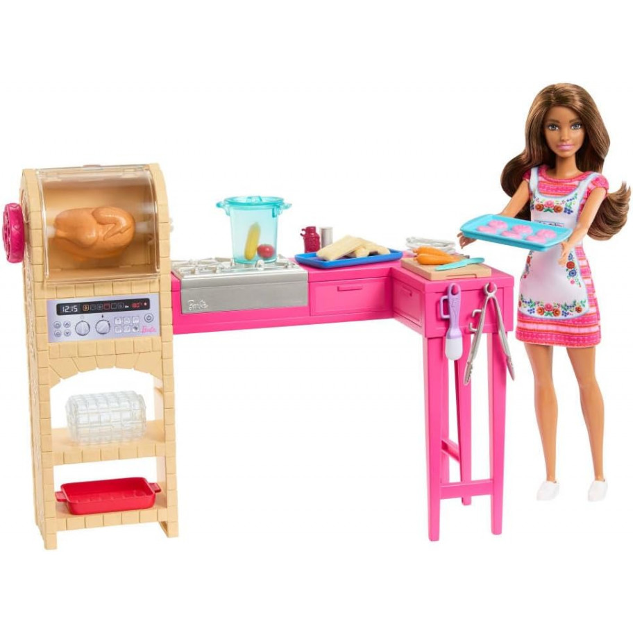 Кухонний Набір з Лялькою Барбі Тереза Barbie Teresa Mattel JCT06