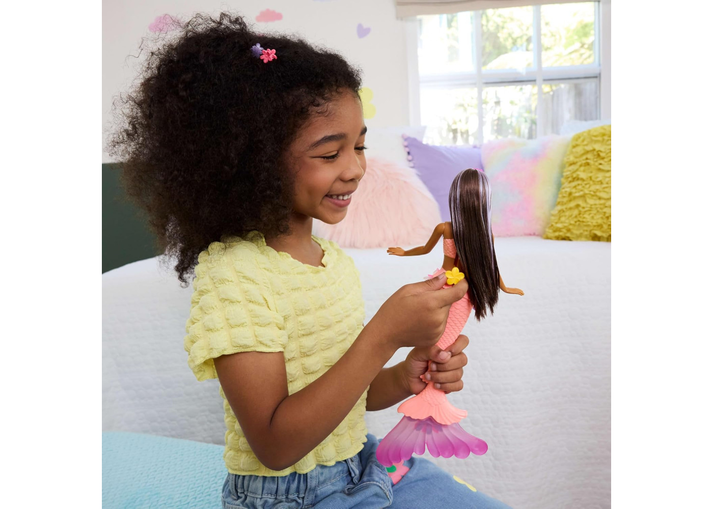 Кукла Барби Цветочная Магия Русалки с Аксессуарами Barbie Flower Magic Mermaid Mattel JDM73