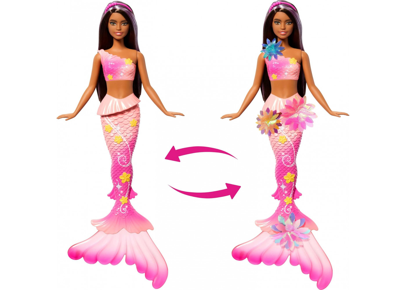 Кукла Барби Цветочная Магия Русалки с Аксессуарами Barbie Flower Magic Mermaid Mattel JDM73