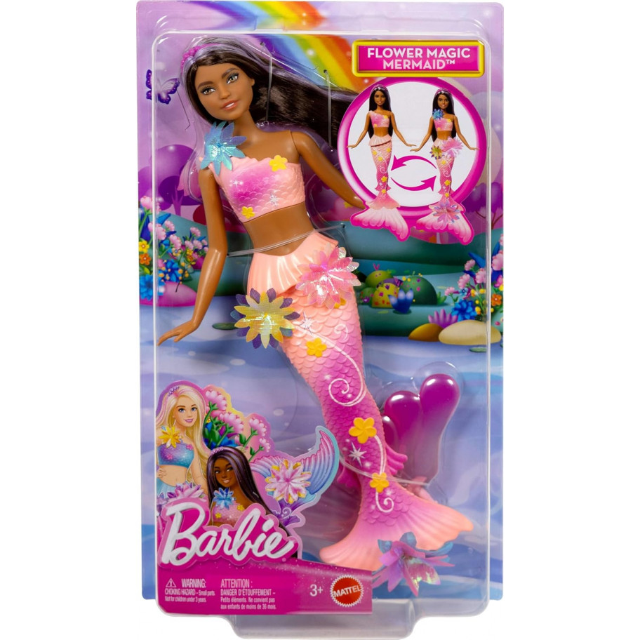 Лялька Барбі Квіткова Магія Русалки з Аксесуарами Barbie Flower Magic Mermaid Mattel JDM73