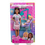 Кукла Барби Стоматолог с ребенком и аксессуарами Barbie Dentist with Brunette Doll & Kid Doll Mattel JCR75