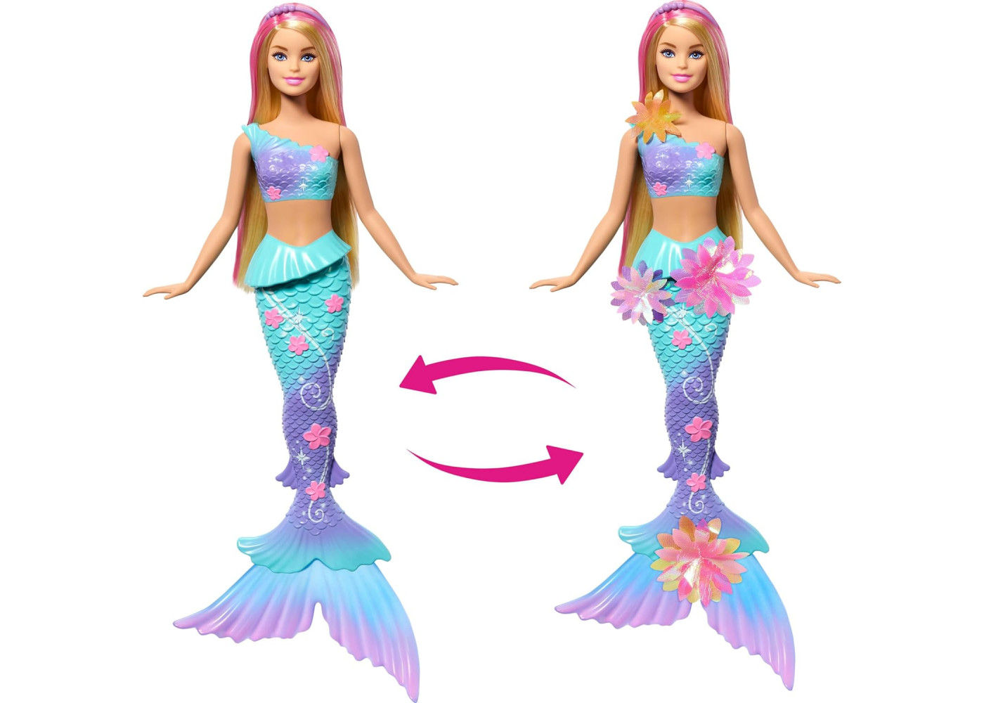 Кукла Барби Цветочная Магия Русалки с Аксессуарами Barbie Flower Magic Mermaid Mattel JDM72