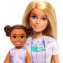 Кукла Барби Стоматолог с ребенком и аксессуарами Barbie Dentist with Blonde Doll & Kid Doll Mattel JCR74
