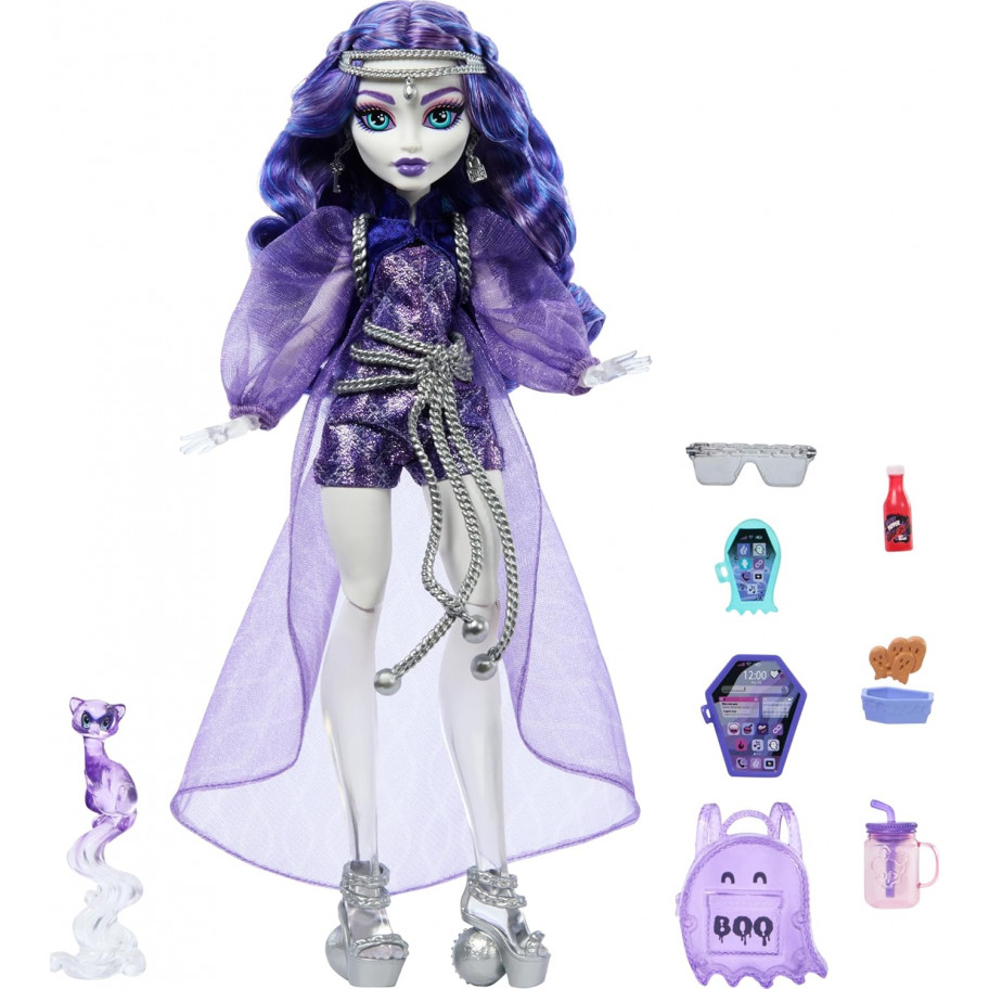 Лялька Монстер Хай Спектра Вондергейст із аксесуарами Monster High Spectra Vondergeist Mattel HXH77