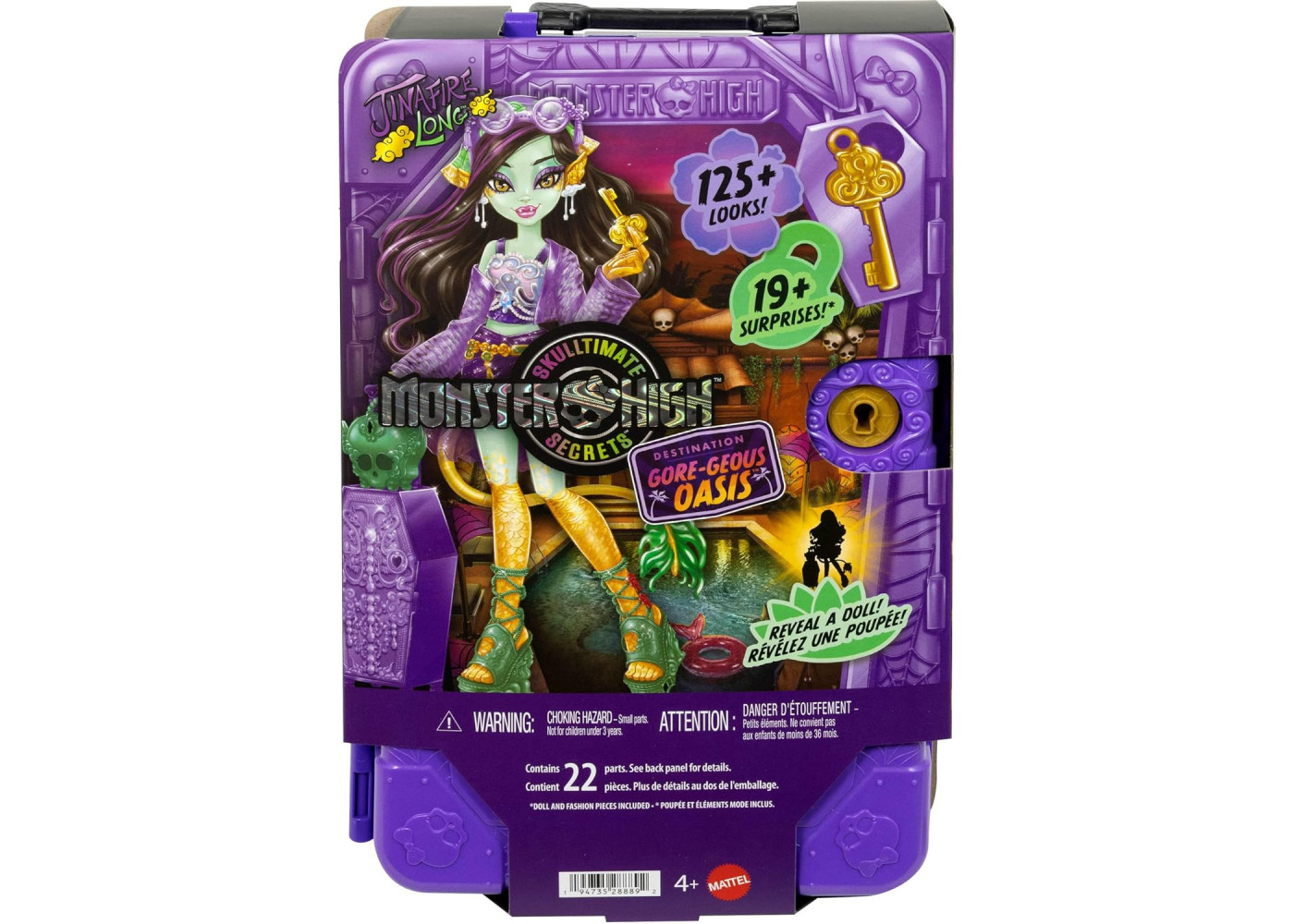 Кукла Монстер Хай Джинафайр Лонг Monster High Jinafire Long Destination: Gore-geous Oasis with Suitcase Mattel JDR52