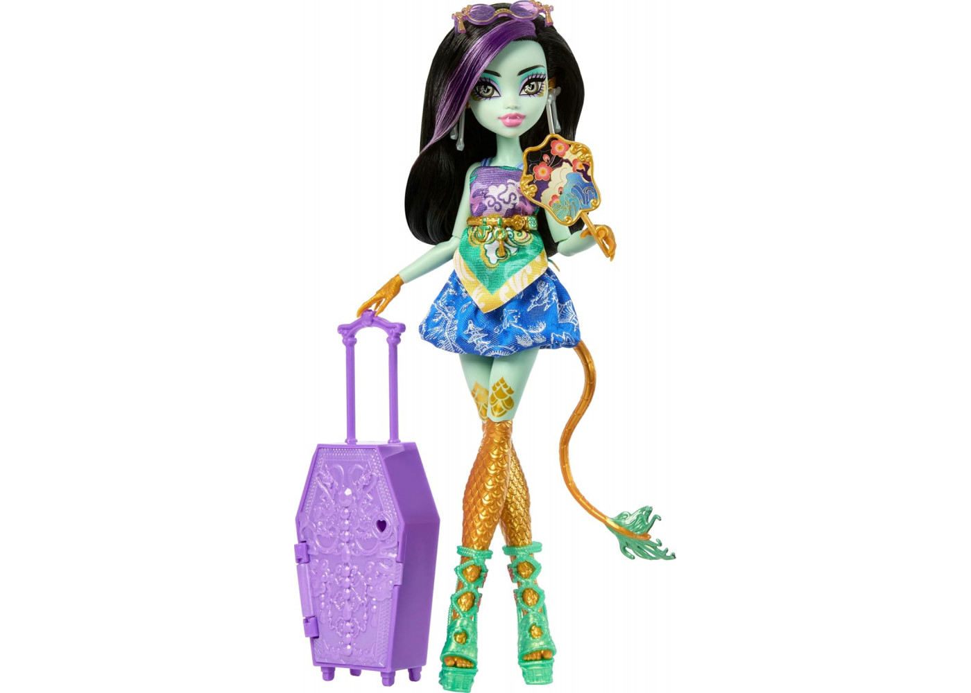 Кукла Монстер Хай Джинафайр Лонг Monster High Jinafire Long Destination: Gore-geous Oasis with Suitcase Mattel JDR52