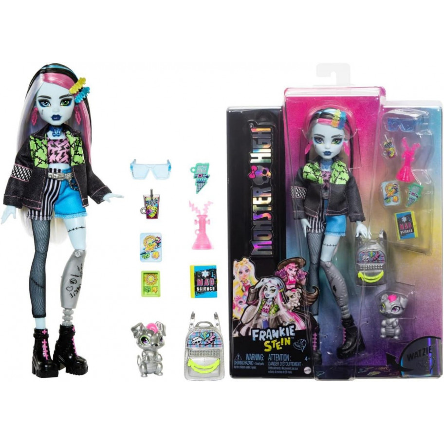 Лялька Монстер Хай Френкі Штейн з аксесуарами Monster High Frankie Stein and Accessories Mattel HXH73