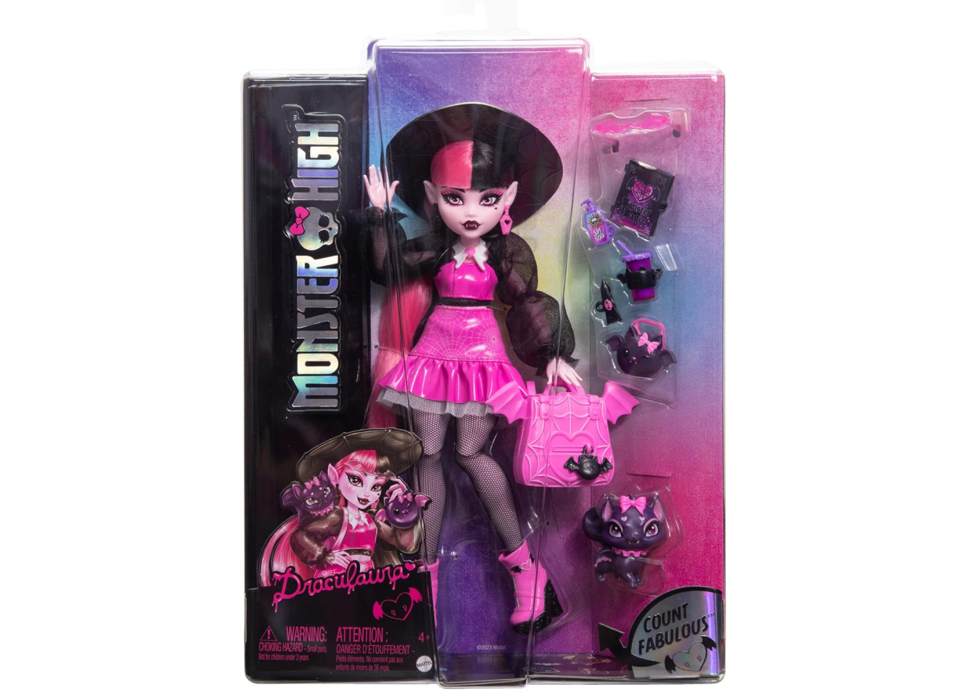 Кукла Монстер Хай Дракулаура с аксессуарами Monster High Draculaura Mattel HRP64