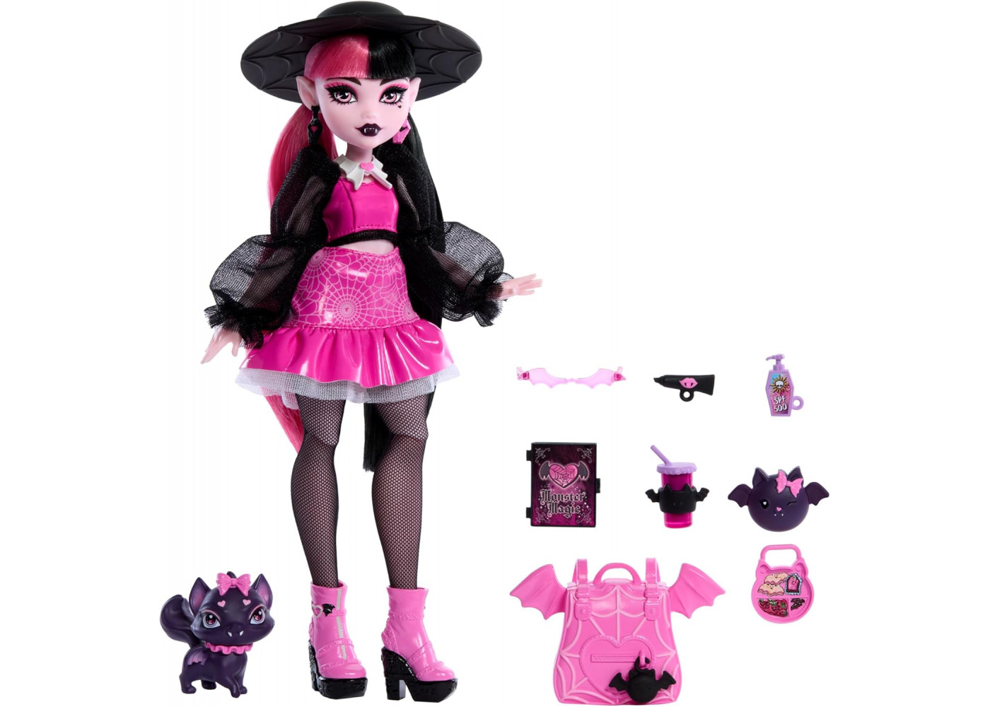 Кукла Монстер Хай Дракулаура с аксессуарами Monster High Draculaura Mattel HRP64