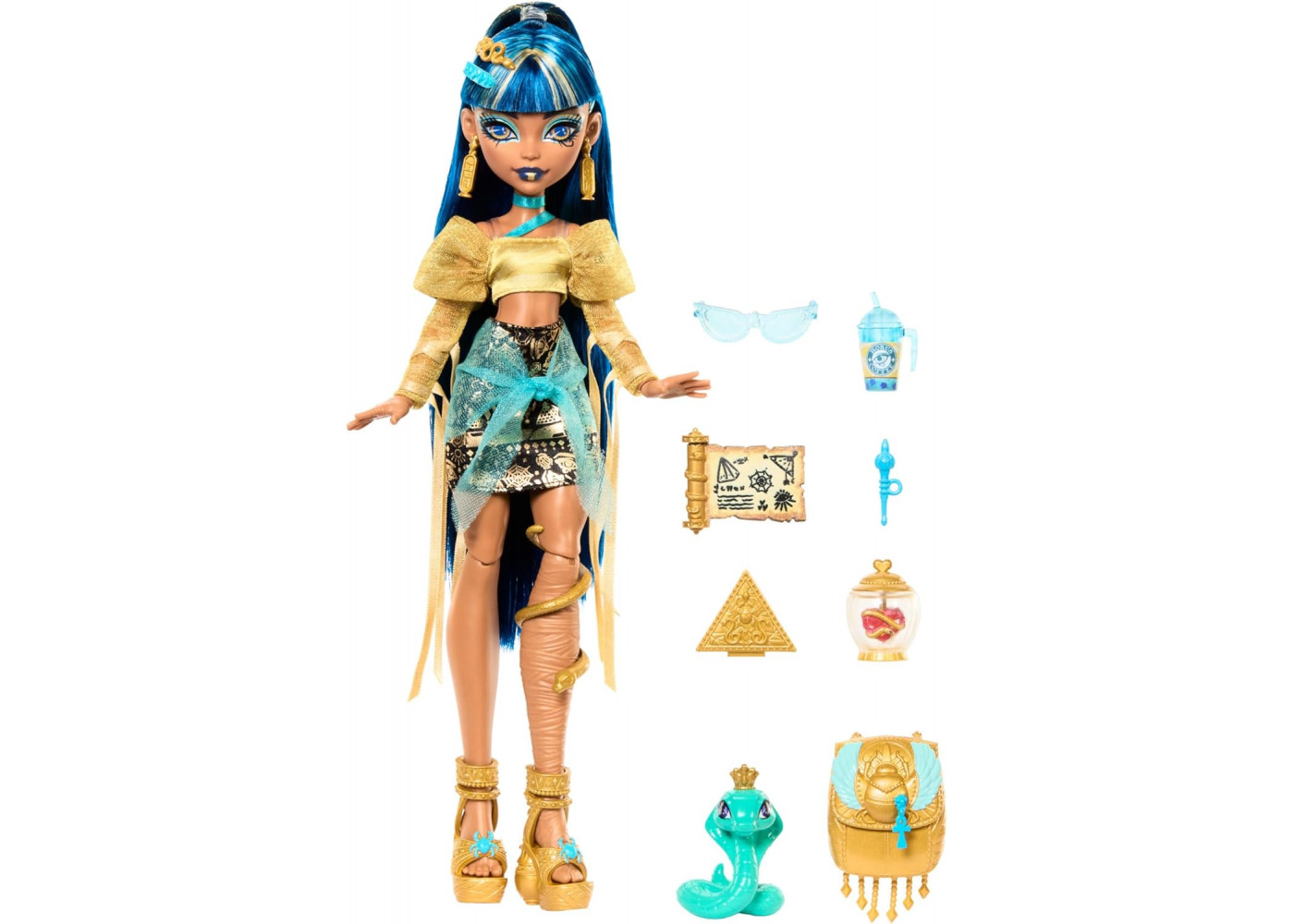 Кукла Монстер Хай Клео Де Нил с аксессуарами Monster High Cleo De Nile Mattel HXH74