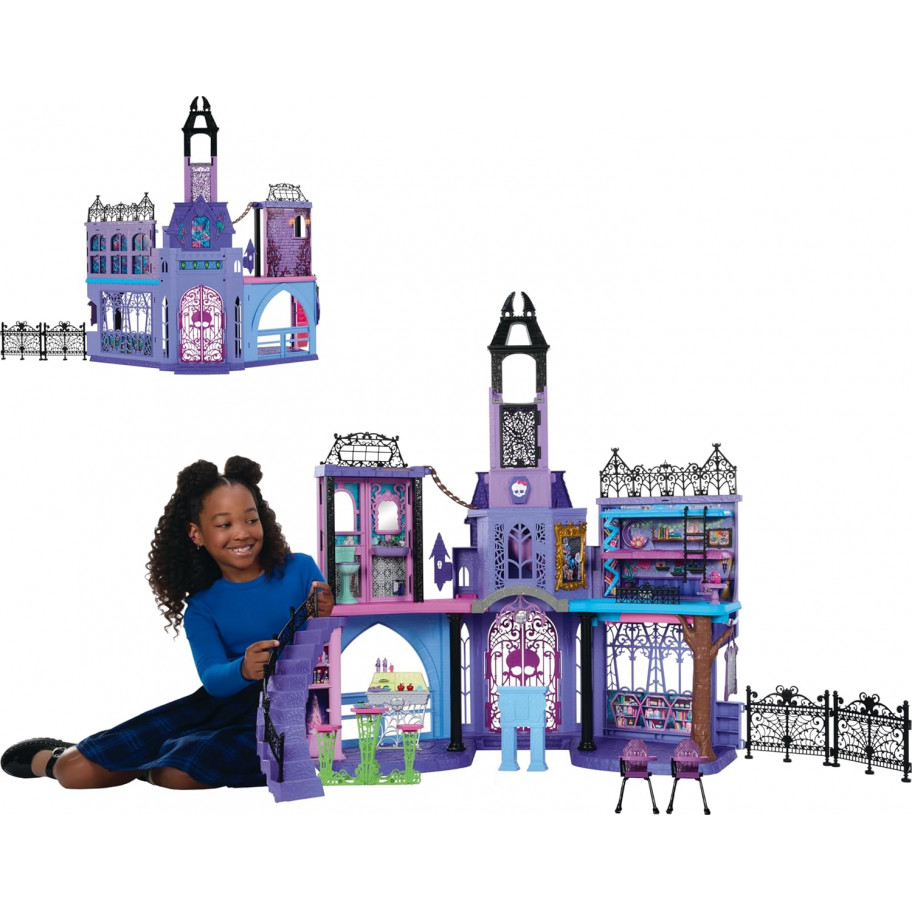 Монстер Хай Школа для ляльок 35 аксесуарів 7 зон Monster High Haunted High School Doll House Mattel HLP88