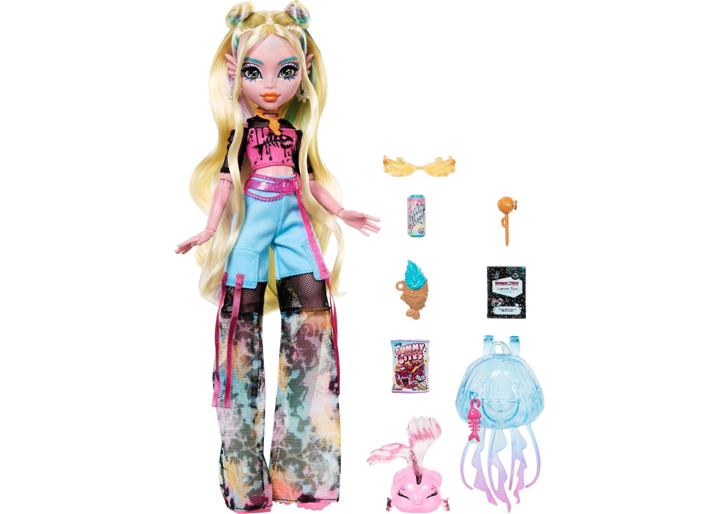 Кукла Монстер Хай Лагуна Блю с аксессуарами Monster High Lagoona Blue and Accessories Mattel HXH75