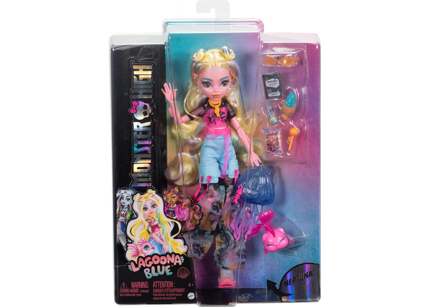 Кукла Монстер Хай Лагуна Блю с аксессуарами Monster High Lagoona Blue and Accessories Mattel HXH75