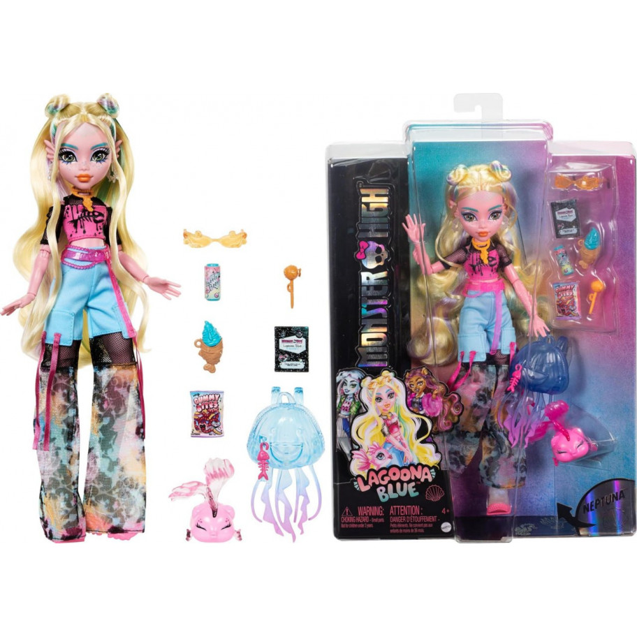 Лялька Монстер Хай Лагуна Блю з аксесуарами Monster High Lagoona Blue and Accessories Mattel HXH75