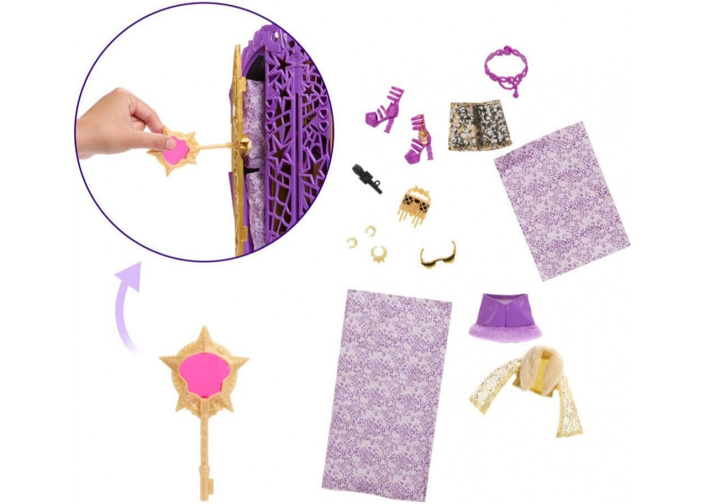 Кукла Монстер Хай Клодин Вульф Шкаф с Секретами Monster High Hauntlywood Mysteries Clawdeen Wolf Mattel JBG80