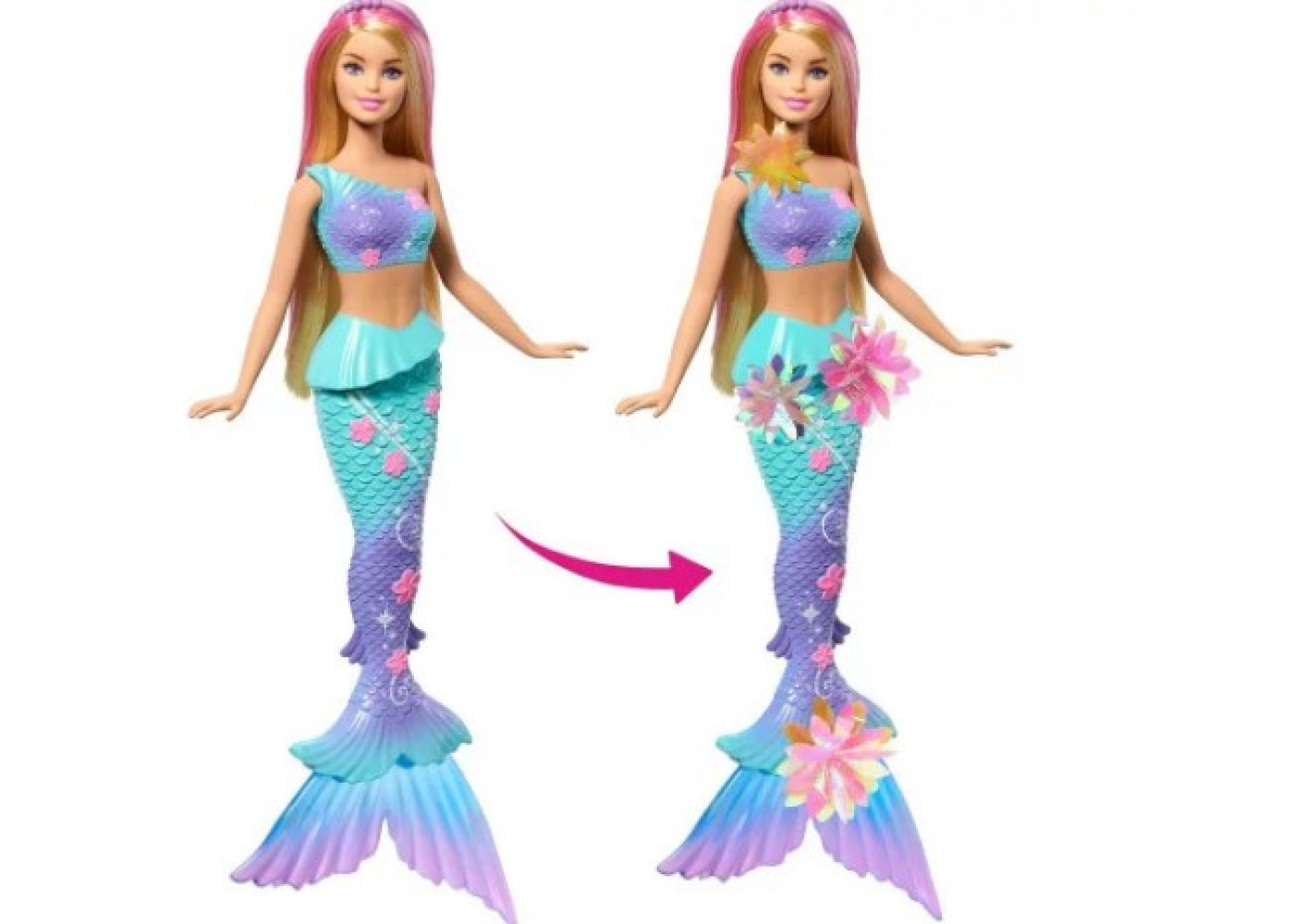 Лялька Барбі (Прим'ята Коробка) Квіткова Магія Русалки з Аксесуарами Barbie Flower Magic Mermaid Mattel BJDM72